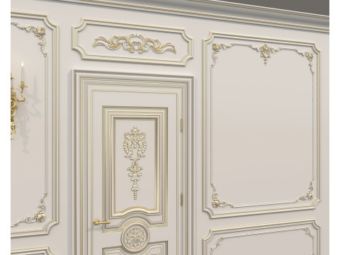 Wall Molding in Classic French style 43 Modello 3D