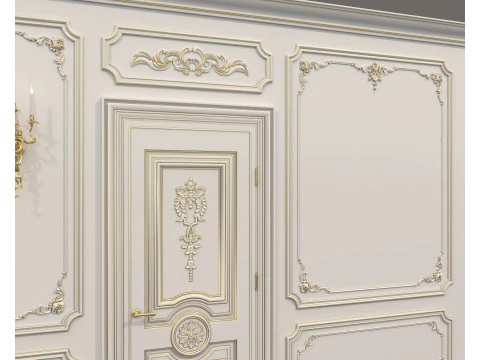 Wall Molding in Classic French style 43 3D Model