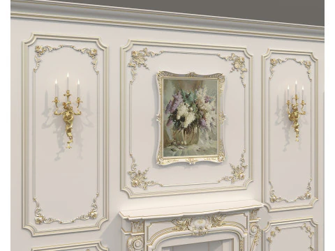 Wall Molding in Classic French style 43 3D Model