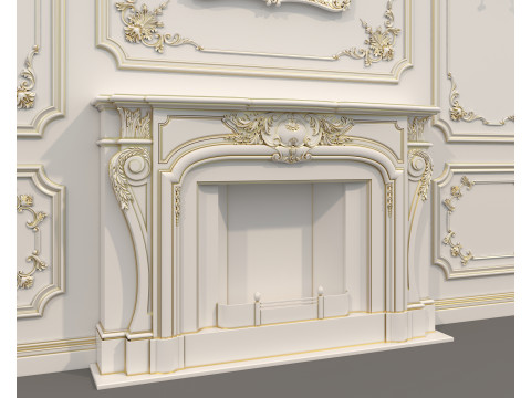 Wall Molding in Classic French style 43 Modello 3D