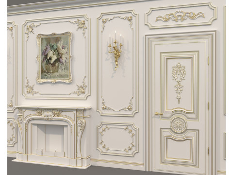 Wall Molding in Classic French style 43 Modello 3D