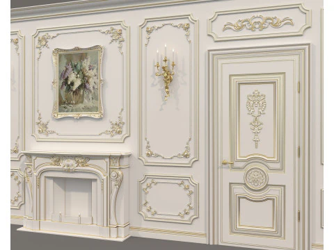 Wall Molding in Classic French style 43 3D Model