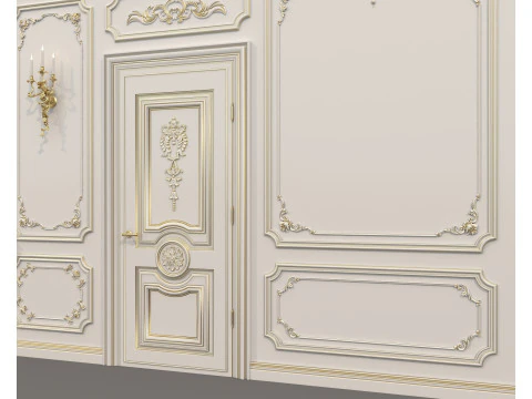 Wall Molding in Classic French style 43 3D Model