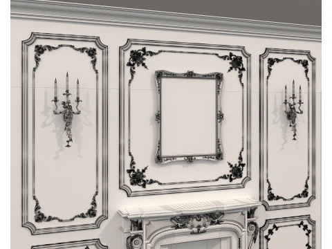 Wall Molding in Classic French style 43 3D Model