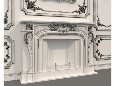 Wall Molding in Classic French style 43 3D Model