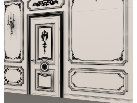 Wall Molding in Classic French style 43 Modello 3D