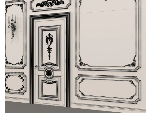 Wall Molding in Classic French style 43 3D Model