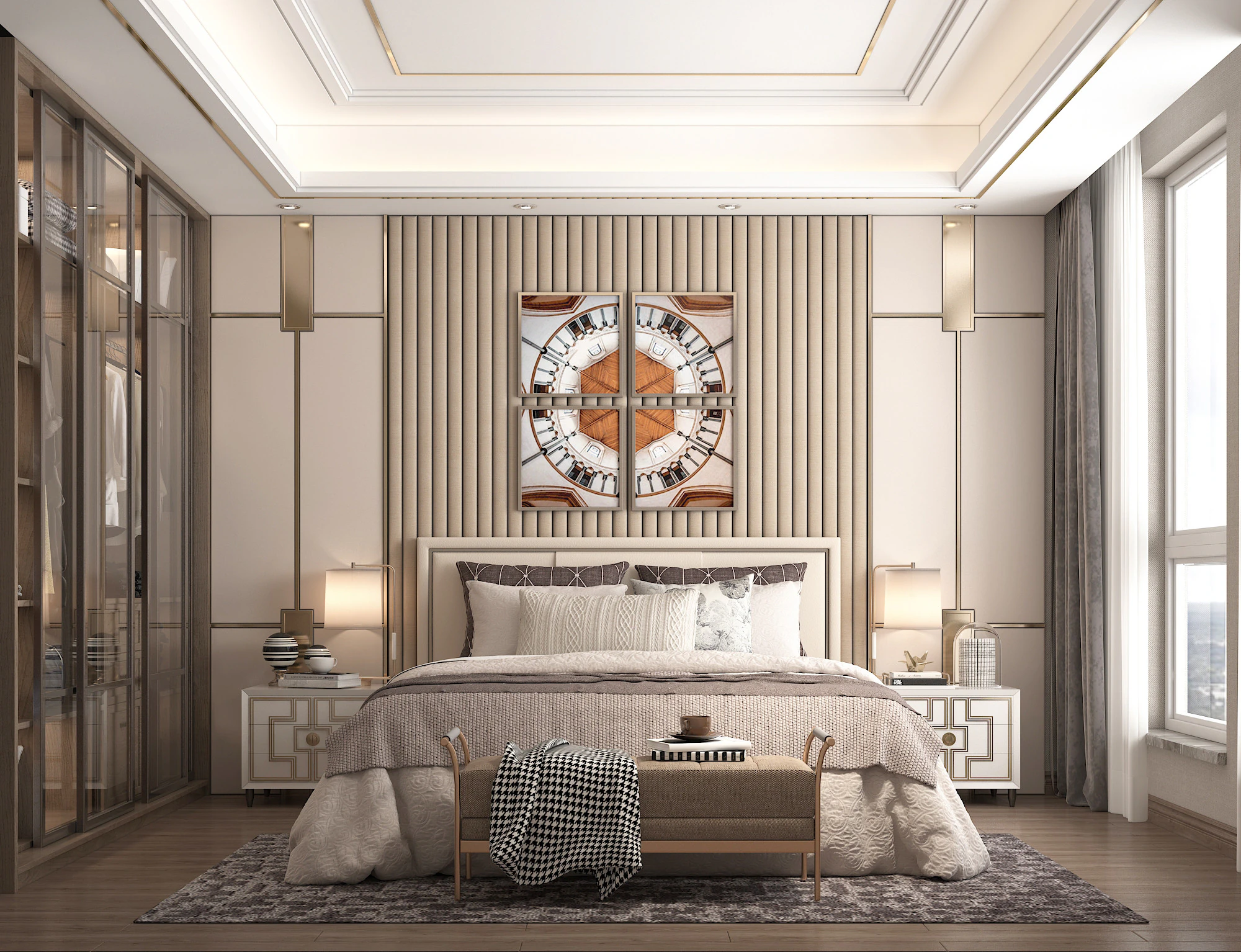 Modern Bedroom Scene 35 3D Model .c4d .max .obj .3ds .fbx .stl .blend