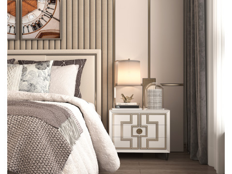 Modern Bedroom Scene 35 Modello 3D