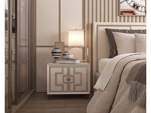 Modern Bedroom Scene 35 Modello 3D
