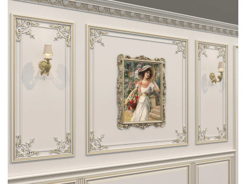 Wall Molding in Classic French style 44 3D Model