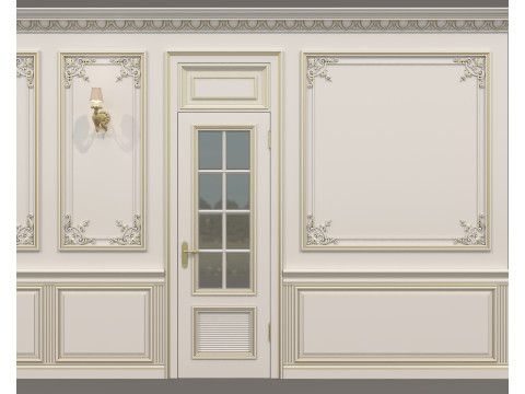 Wall Molding in Classic French style 44 3D Model