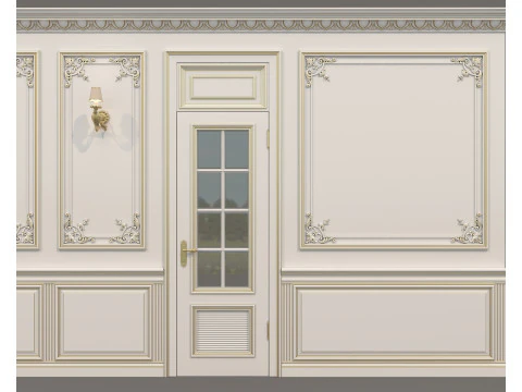 Wall Molding in Classic French style 44 3D Model