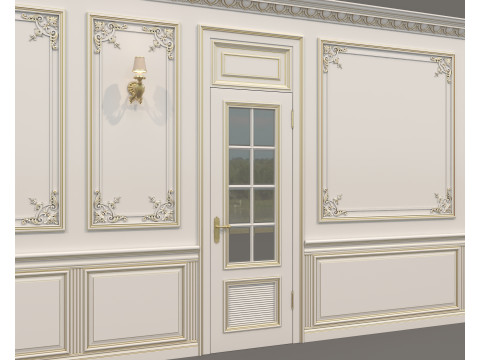 Wall Molding in Classic French style 44 3D Model