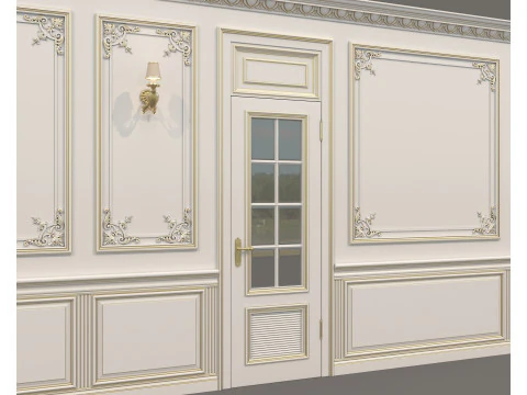 Wall Molding in Classic French style 44 3D Model