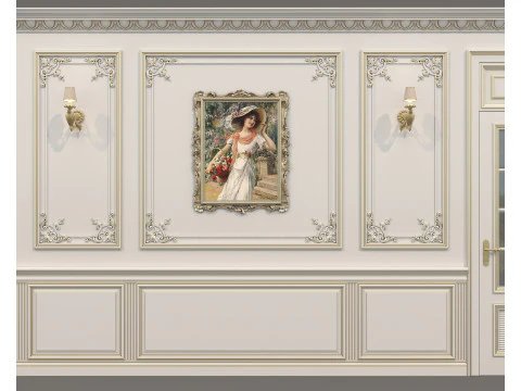 Wall Molding in Classic French style 44 3D Model