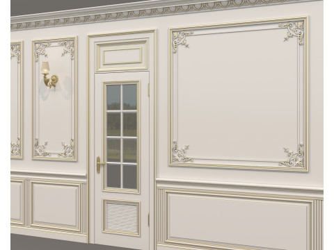 Wall Molding in Classic French style 44 3D Model