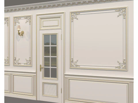 Wall Molding in Classic French style 44 3D Model