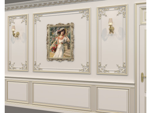 Wall Molding in Classic French style 44 3D Model