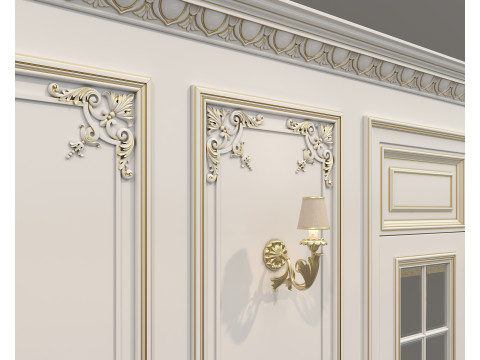 Wall Molding in Classic French style 44 3D Model