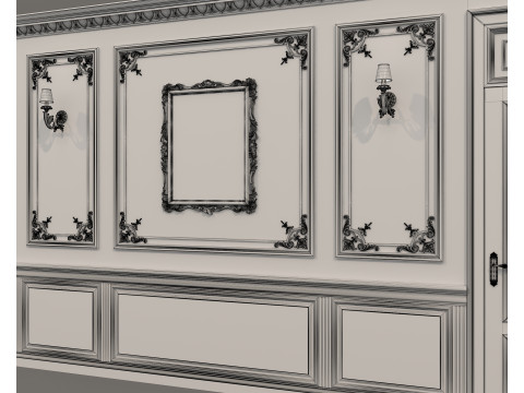 Wall Molding in Classic French style 44 3D Model