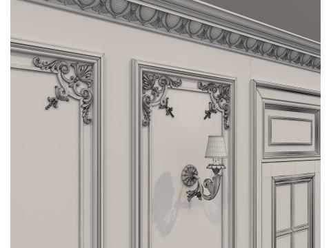 Wall Molding in Classic French style 44 3D Model