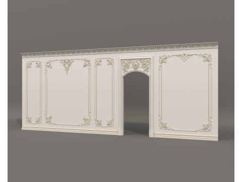 Wall Molding in Classic French style 45 3D Model