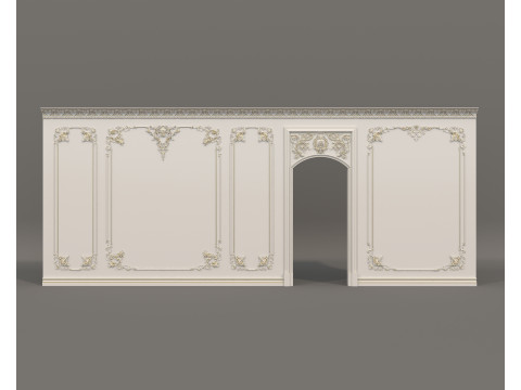 Wall Molding in Classic French style 45 3D Model