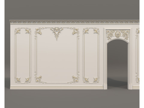 Wall Molding in Classic French style 45 3D Model
