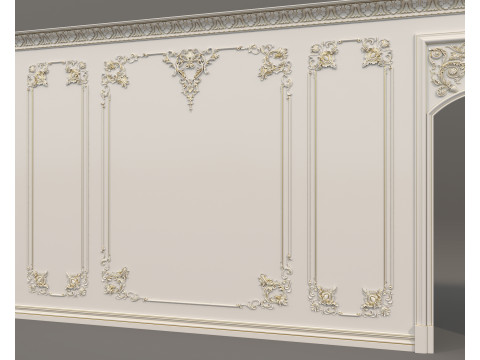 Wall Molding in Classic French style 45 3D Model