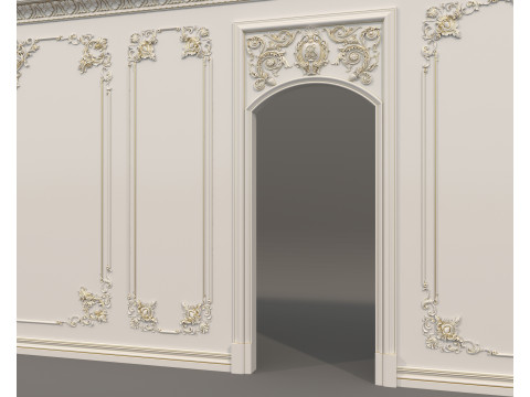 Wall Molding in Classic French style 45 3D Model