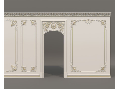 Wall Molding in Classic French style 45 3D Model
