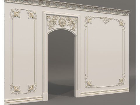 Wall Molding in Classic French style 45 3D Model
