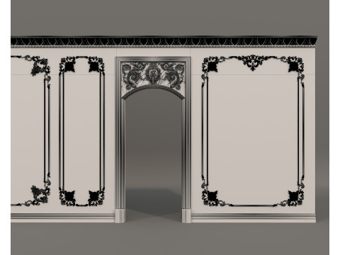 Wall Molding in Classic French style 45 3D Model