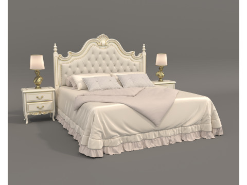 Classic European style Bed set 60 Modelo 3D