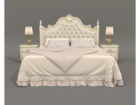 Classic European style Bed set 60 3D Model