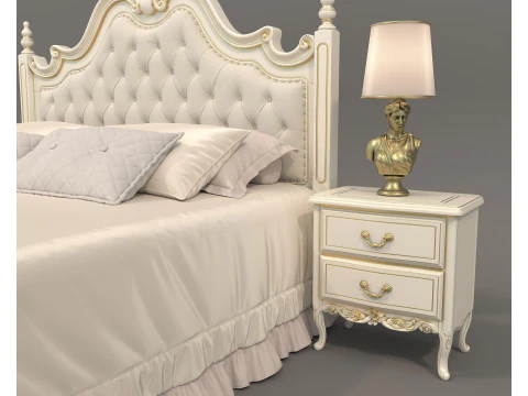 Classic European style Bed set 60 3D Model