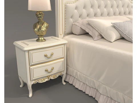 Classic European style Bed set 60 3D Model