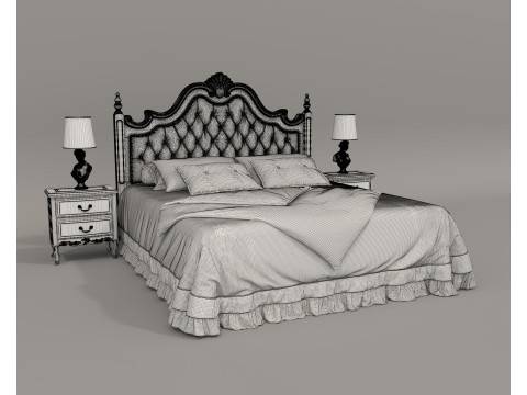 Classic European style Bed set 60 3D Model