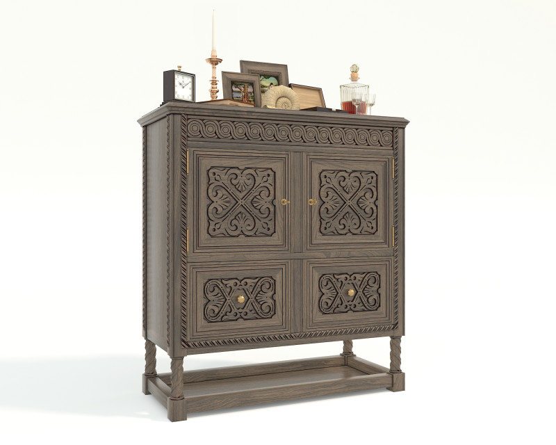 Cabinet and Decoration 3 Modello 3D .c4d .max .obj .3ds .fbx .stl .blend 