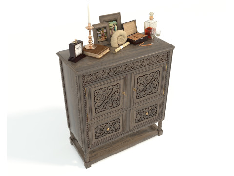 Cabinet and Decoration 3 Modello 3D