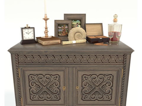 Cabinet and Decoration 3 Modello 3D