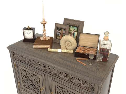 Cabinet and Decoration 3 Modello 3D