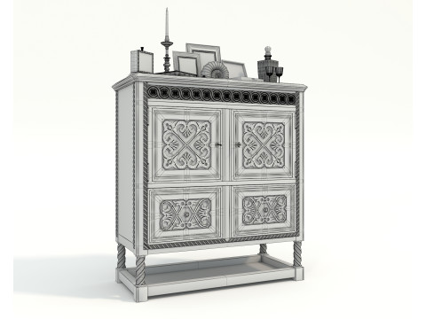 Cabinet and Decoration 3 Modello 3D