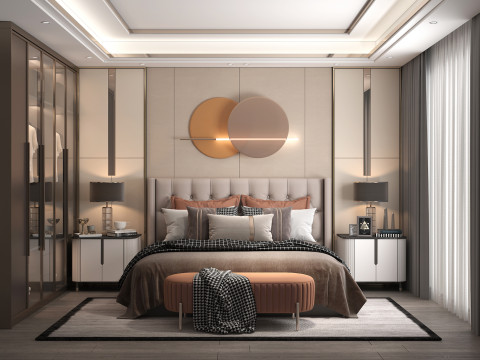 Modern Bedroom Scene 36 Modelo 3D