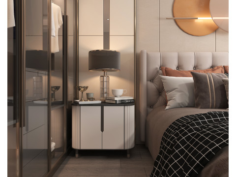 Modern Bedroom Scene 36 3D Model