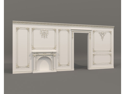 Wall Molding in Classic French style 46 3D 模型