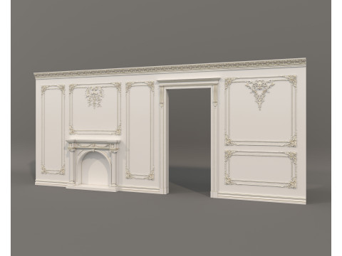 Wall Molding in Classic French style 46 Modelo 3D