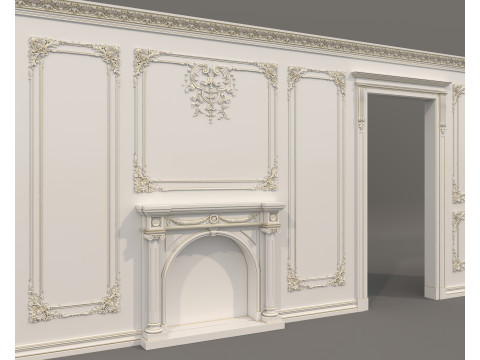 Wall Molding in Classic French style 46 Modelo 3D