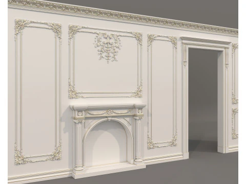 Wall Molding in Classic French style 46 3D Model